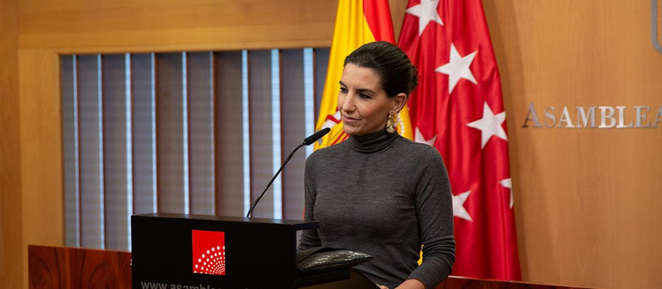 Rocío Monasterio, en rueda de prensa tras la Junta de Portavoces de la Asamblea de Madrid