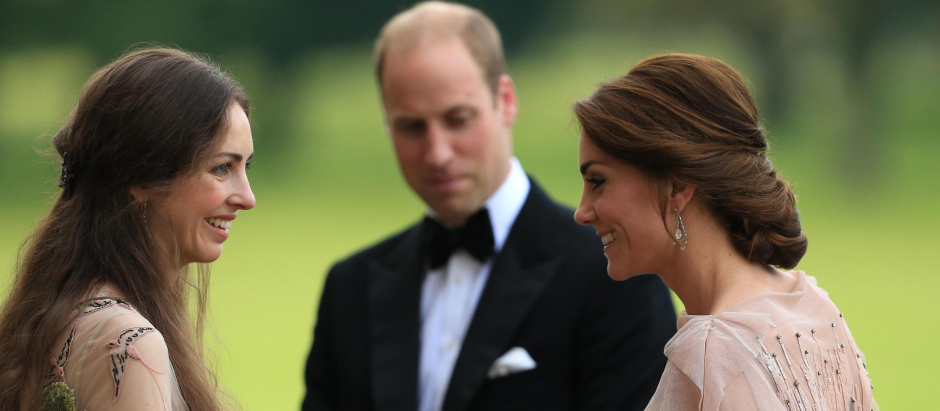 Britain's Prince William and Kate Middleton , Duchess of Cambridge with Rose Hanbury attending a gala in support of East Anglia's Children'sHospices'