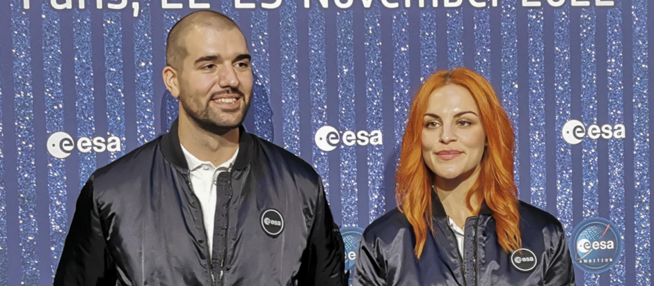 Los astronautas elegidos Pablo Álvarez Fernández y Sara García Alonso