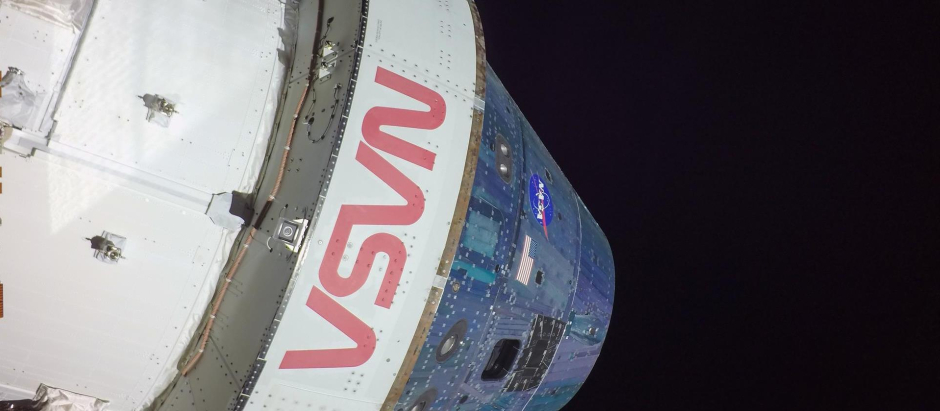 Orion tomó esta selfie de alta resolución en el espacio durante la misión