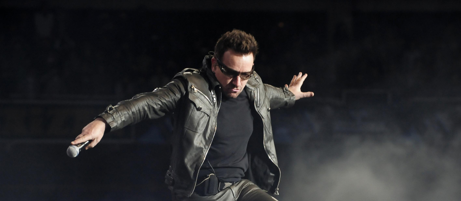 El cantante Bono en concierto