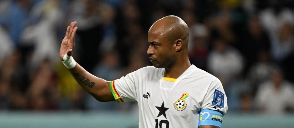 André Ayew, capitán de Ghana, ha sufrido una serie de desgracias en el Mundial