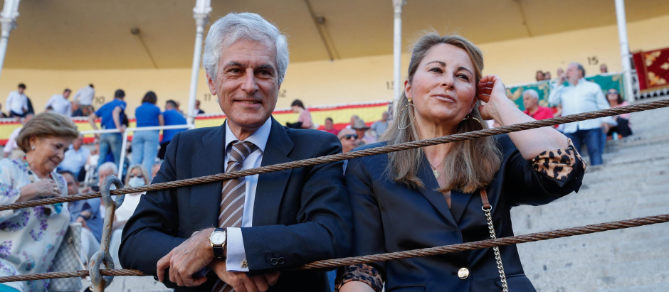 Adolfo Suarez Illana and Isabel Flores during San Isidro Fair 2022, May 13, 2022