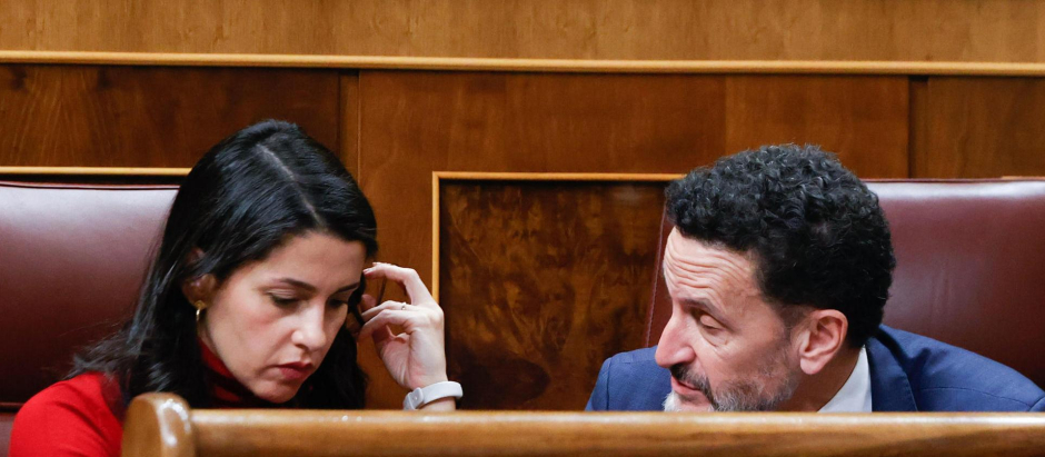 Inés Arrimadas y Edmundo Bal, el pasado jueves 1 de diciembre en el Congreso