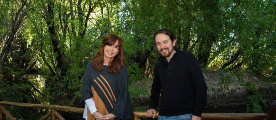 Cristina Fernández de Kirchner y Pablo Iglesias en El Calafate.