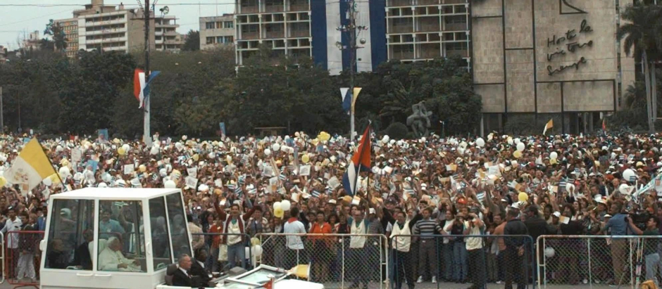 Juan Pablo II en la Plaza de la Revolución de La Habana (Cuba)