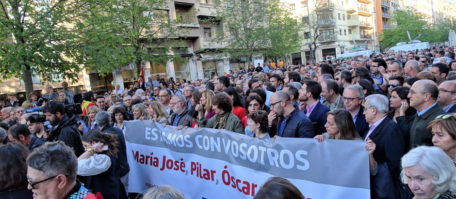 El PSOE sí se concentró a favor de la Guardia Civil en 2018 en el inicio del juicio por la agresión de Alsasua