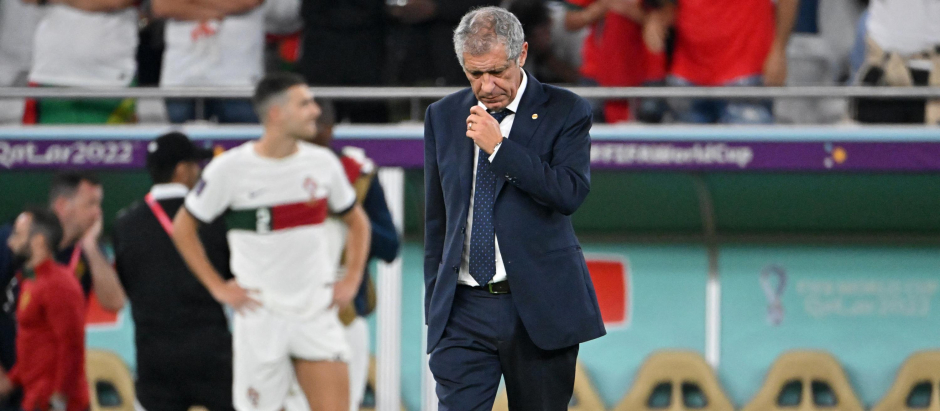 Fernando Santos tras la derrota de Portugal ante Marruecos