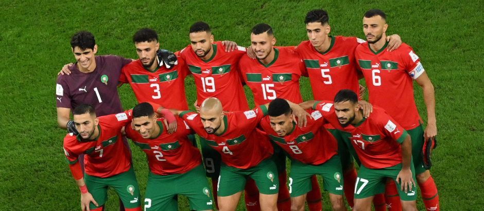 El equipo titular de Marruecos en el duelo de octavos en el que eliminó a España en el Mundial