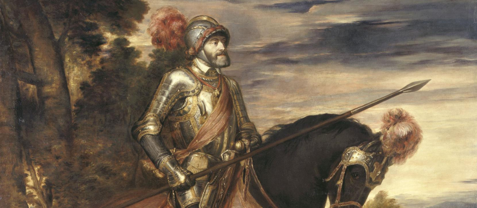 El emperador Carlos I en la batalla de Mühlberg por Ticiano