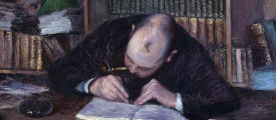 'Hombre escribiendo en su estudio' (1885), de Gustave Caillebotte
