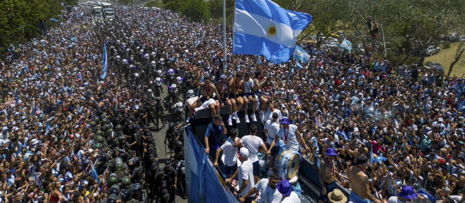 La celebración por el Mundial acabó colapsando Buenos Aires