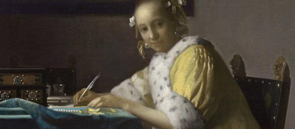 'Dama en amarillo escribiendo' (1665), de Johannes Vermeer