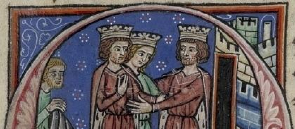 Juana y Ricardo I se reúnen con Felipe Augusto II de Francia