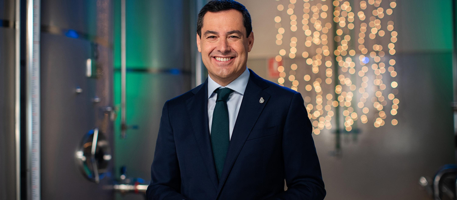 El presidente de la Junta de Andalucía, Juanma Moreno, en su mensaje de Navidad