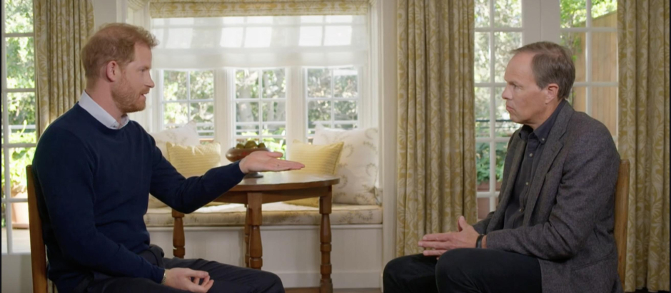 Prince Harry during " where Harry now lives, Harry: The Interview " tv show