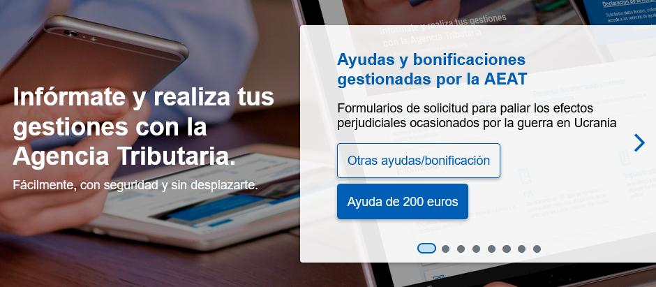 La web de la Agencia Tributaria para pedir la ayuda de 200 euros es un fiasco