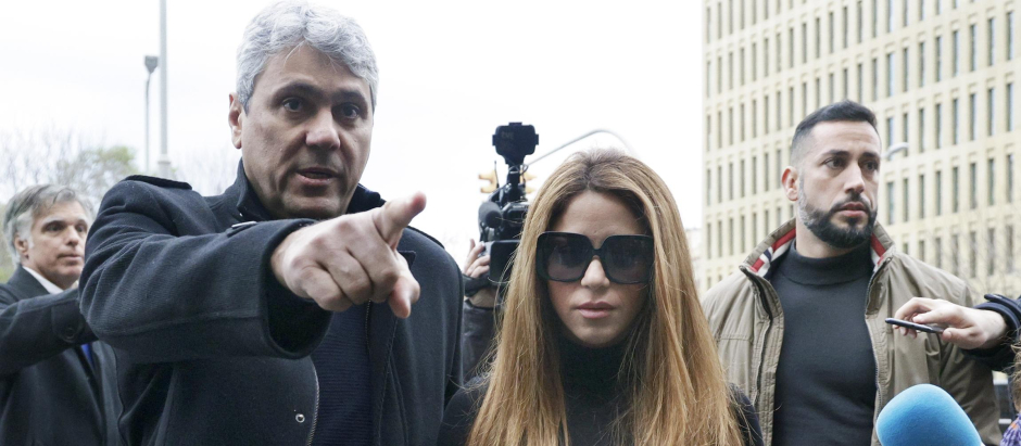 La cantante colombiana Shakira entrando al Juzgado de primera instancia de Barcelona