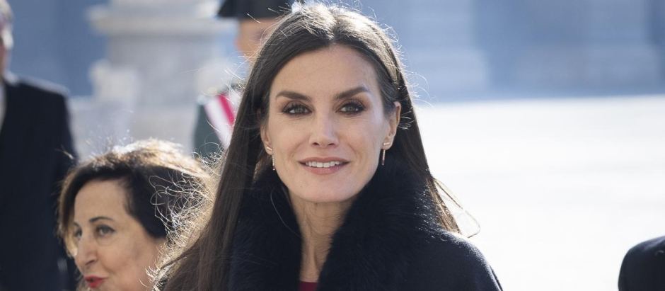 Spanish Queen Letizia Ortiz  during the Military Easter 2023 at RoyalPalace in Madrid on Friday 6th January 2023.
