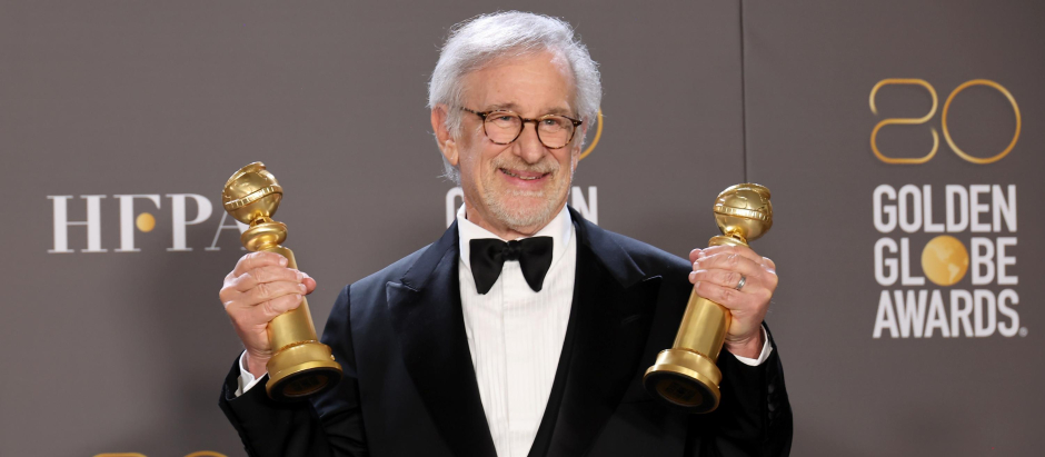 Steven Spielberg, ganador de los Globos de Oro a Mejor Director y Mejor Película de Drama por Los Fabelmans