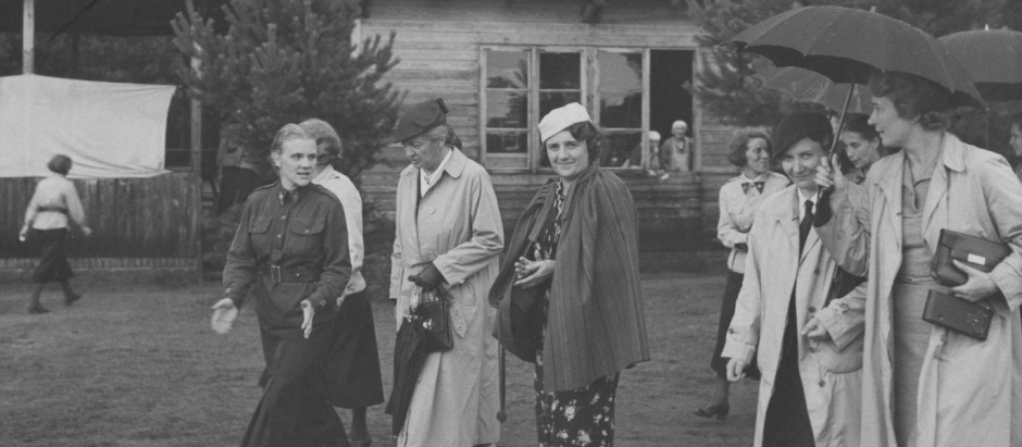 Campo de entrenamiento militar para mujeres en Borki en 1937