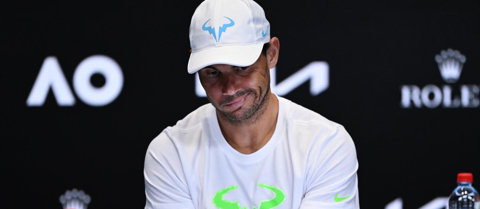 Rafa Nadal, en rueda de prensa tras caer eliminado del Open de Australia