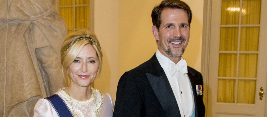 26-5-2018 COPENHAGEN - Princess Marie-Chantal of Greece, Pavlos Crown Prince Pavlos Galanight at the Crown Prince Frederik as he celebrates his 50th birthday during a Gala dinner at Christiansborg Castle in Copenhagen, Denmark, 26 May 2018. Crown Prince Frederik turns 50.  Copenhagen, on May 26, 2018, on the occasion of Crown Prince Frederik of Denmark 50th birthday  ROBIN UTRECHT