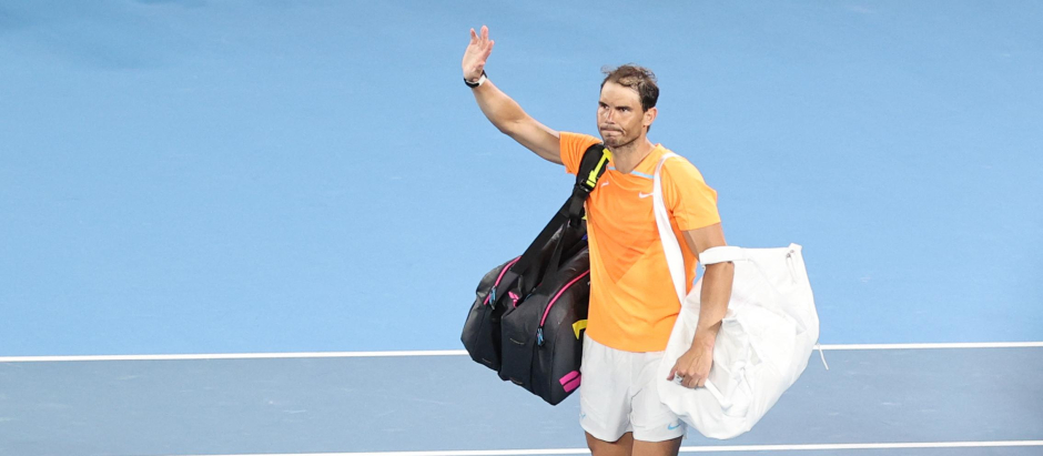 Rafa Nadal se despide de la Rod Laver Arena en el Open de Australia 2023