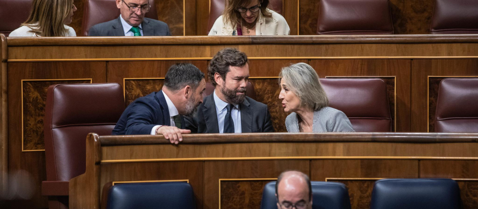 Santiago Abascal, Espinosa de los Monteros e Inés Cañizares en el Congreso