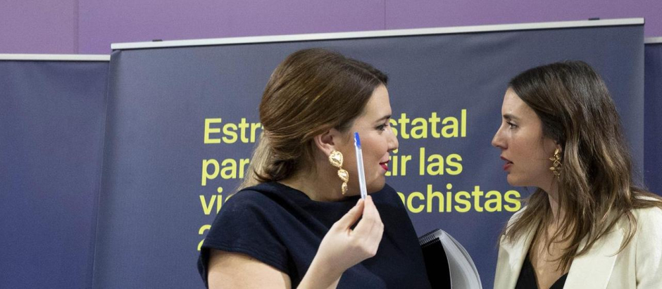 La ministra de Igualdad, Irene Montero, y la secretaria de Estado de Igualdad y contra la Violencia de Género, Ángela Rodríguez Pam
