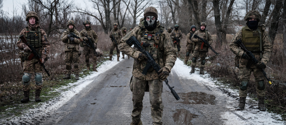 frente de Donetsk patrulla ucraniana