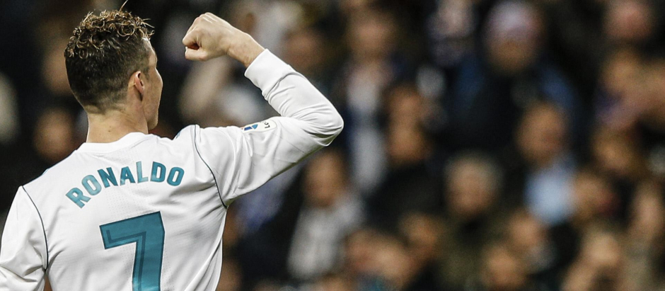 Cristiano Ronaldo celebra un gol en el estadio Santiago Bernabéu