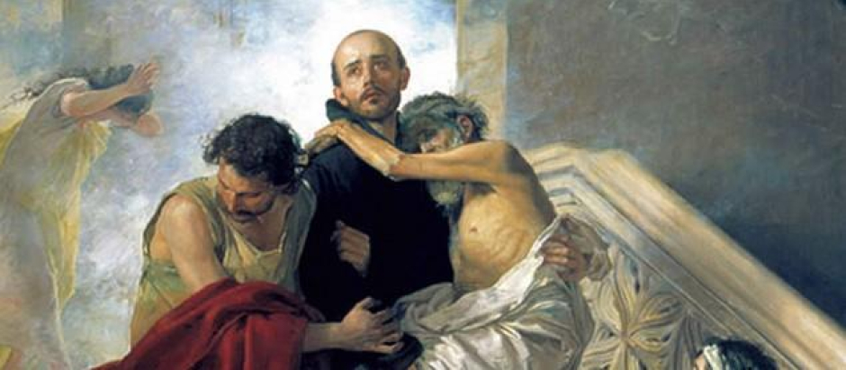 'San Juan de Dios salvando a los enfermos' de Manuel Moreno González