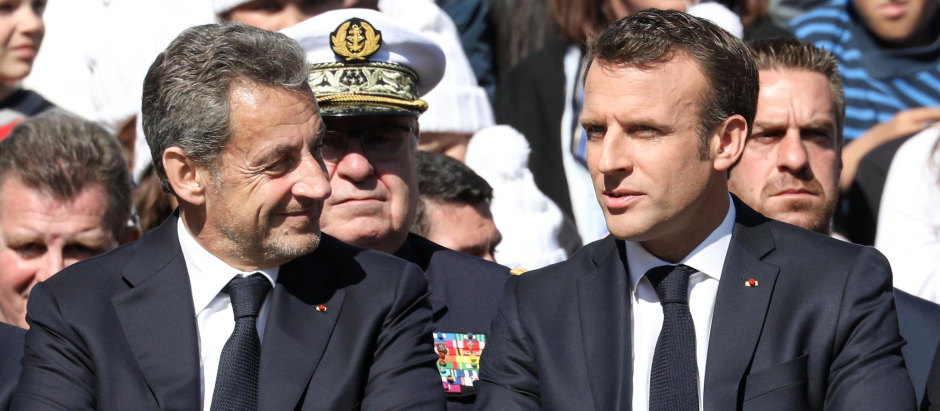 Nicolas Sarkozy y Emmanuel Macron