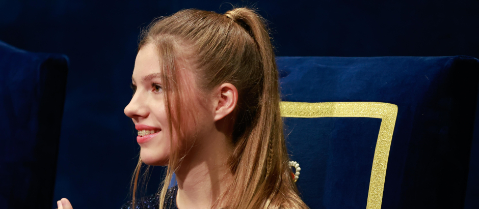 Infant Sofia de Borbon during the delivery of the Princess of Asturias Awards 2022 in Oviedo, on Friday 28 October 2022.