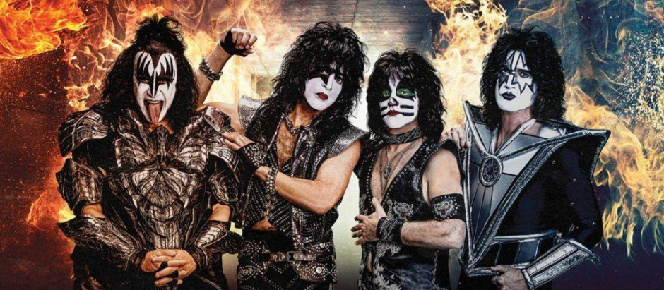 Los cuatro miembros de la banda Kiss