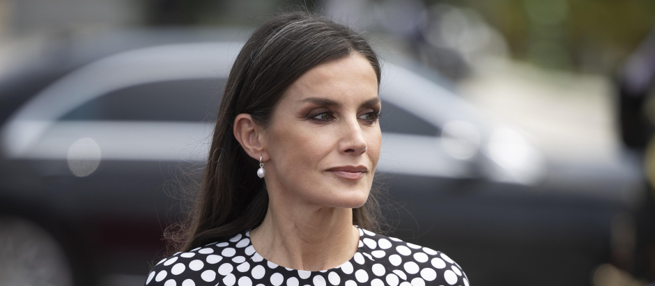 Spanish Queen Letizia Ortiz during a visit to Agostinho Neto monument on the ocassion of their official visit to Angola, in Luando on Tuesday, 7 February 2023.