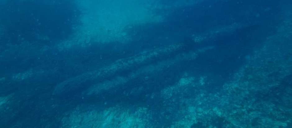 Torpedo alemán en el fondo del mar