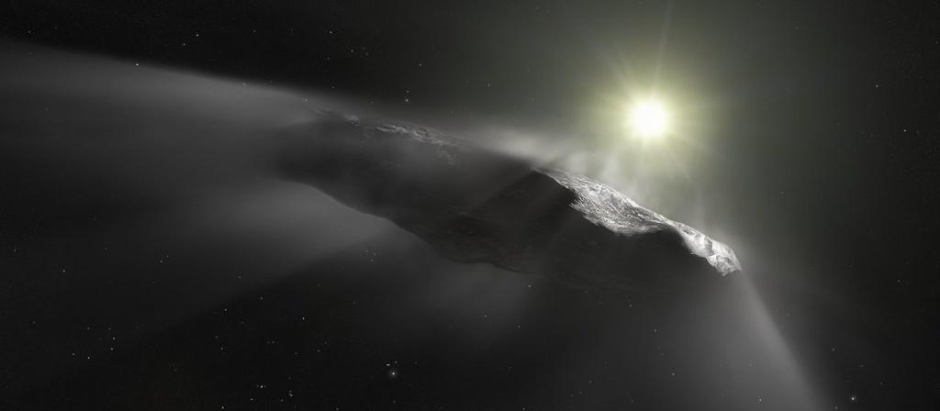 Recreación artística del objeto interestelar Oumuamua