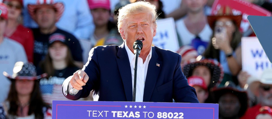 El expresidente estadounidense Donald Trump en Waco, Texas