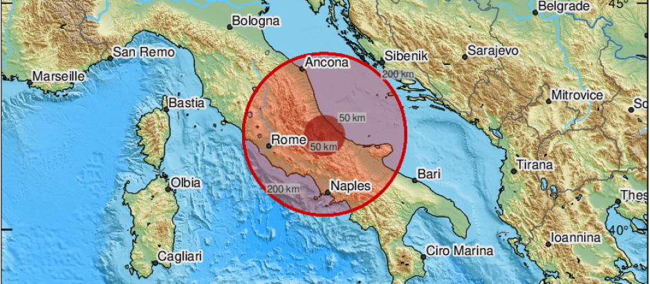 Localización exacta del sismo