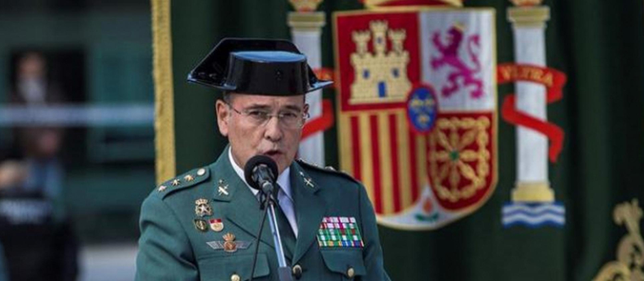 El coronel Diego Pérez de los Cobos, en un acto de la Guardia Civil en el mes de abril de 2018