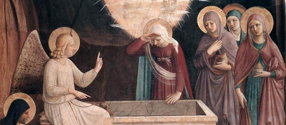 Detalle de 'Resurrección de Cristo y las mujeres en la tumba' de Fray Angélico