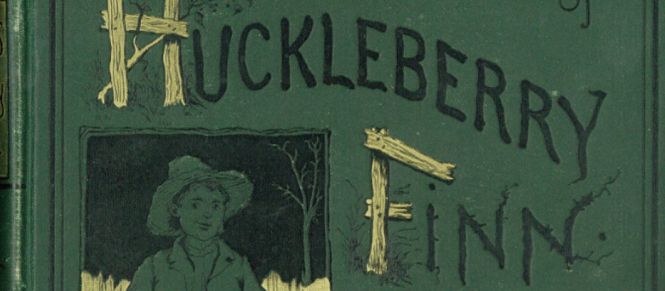 Cubierta de la primera edición de 'Las aventuras de Huckleberry Finn' de Mark Twain