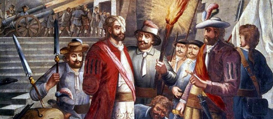 Hernán Cortés acomete el cuartel de Pánfilo de Narváez