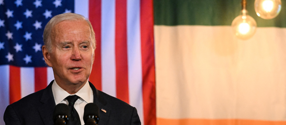 El presidente Joe Biden durante su visita a Irlanda