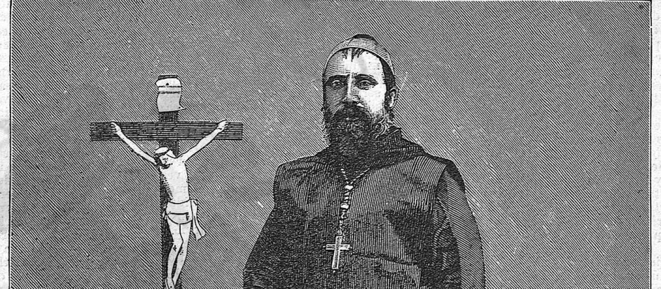 El reverendo padre fray Rosendo Salvado. Ilustración de La Ilustración Gallega y Asturiana tomo II