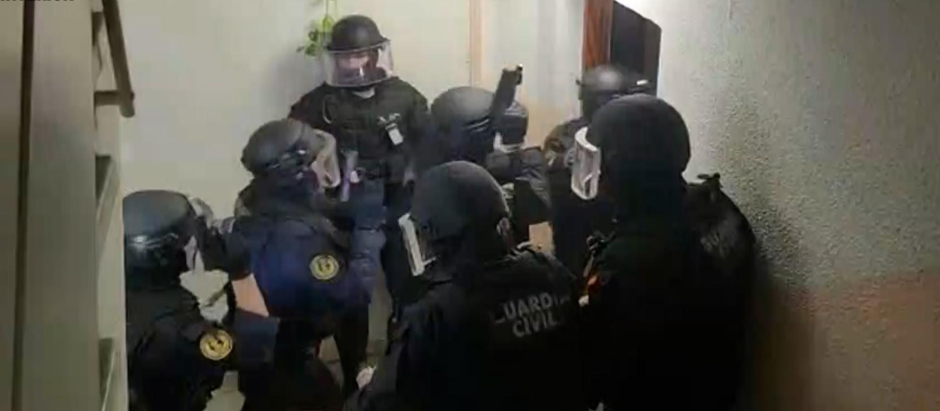 Operación contra el narcotráfico en Andalucía llevada a cabo por la Guardia Civil