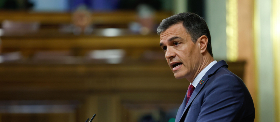 El presidente del Gobierno, Pedro Sánchez, comparece en el pleno del Congreso
