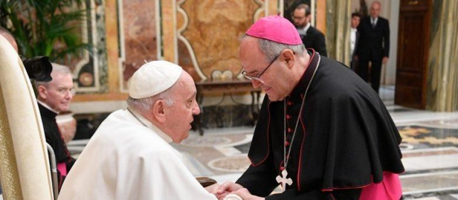 El arzobispo de Toledo junto al Papa Francisco